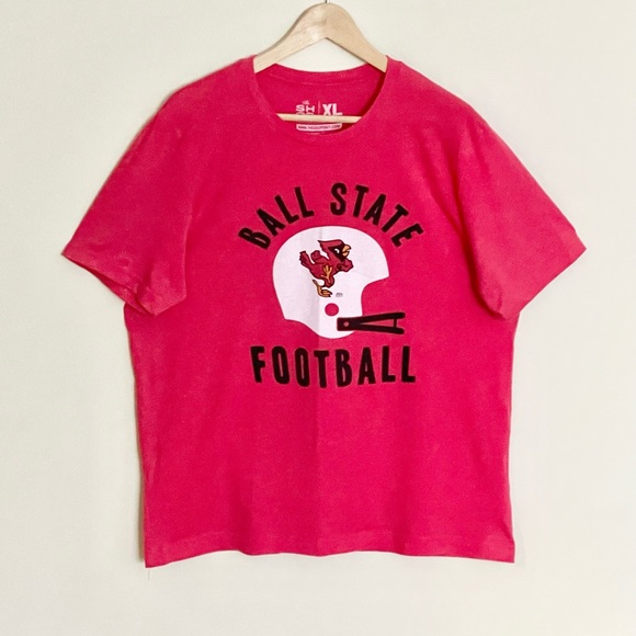 NEW Ball State University Football Cardinals Graphic Red T Shirt Adult size XL - Picture 2 of 6